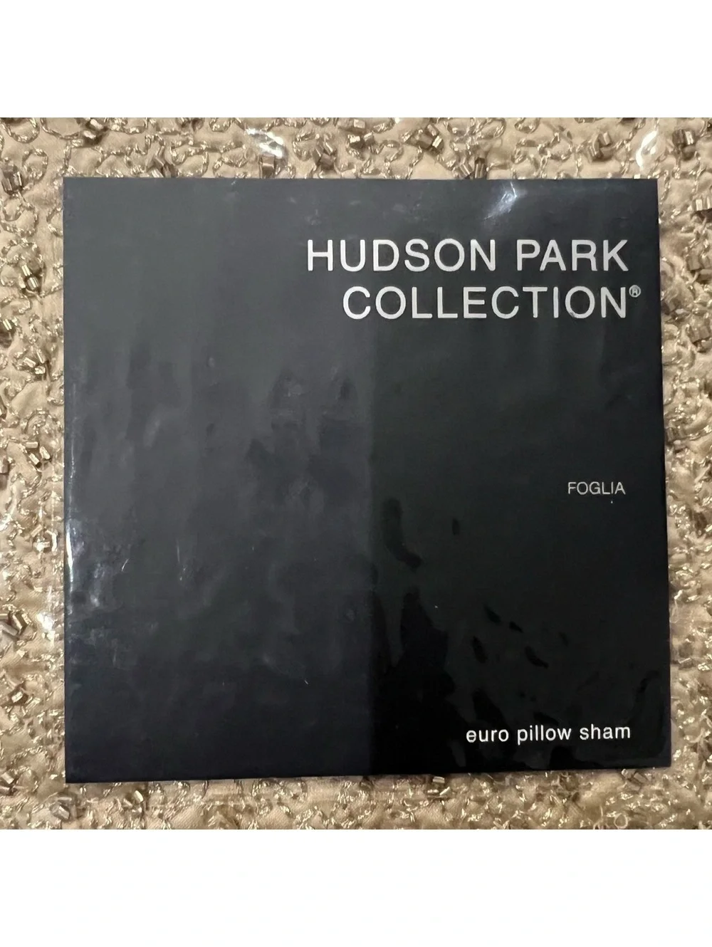 X2 Hudson Park Foglia Euro Sham, Gold, New w/Tag Retail $400 Total